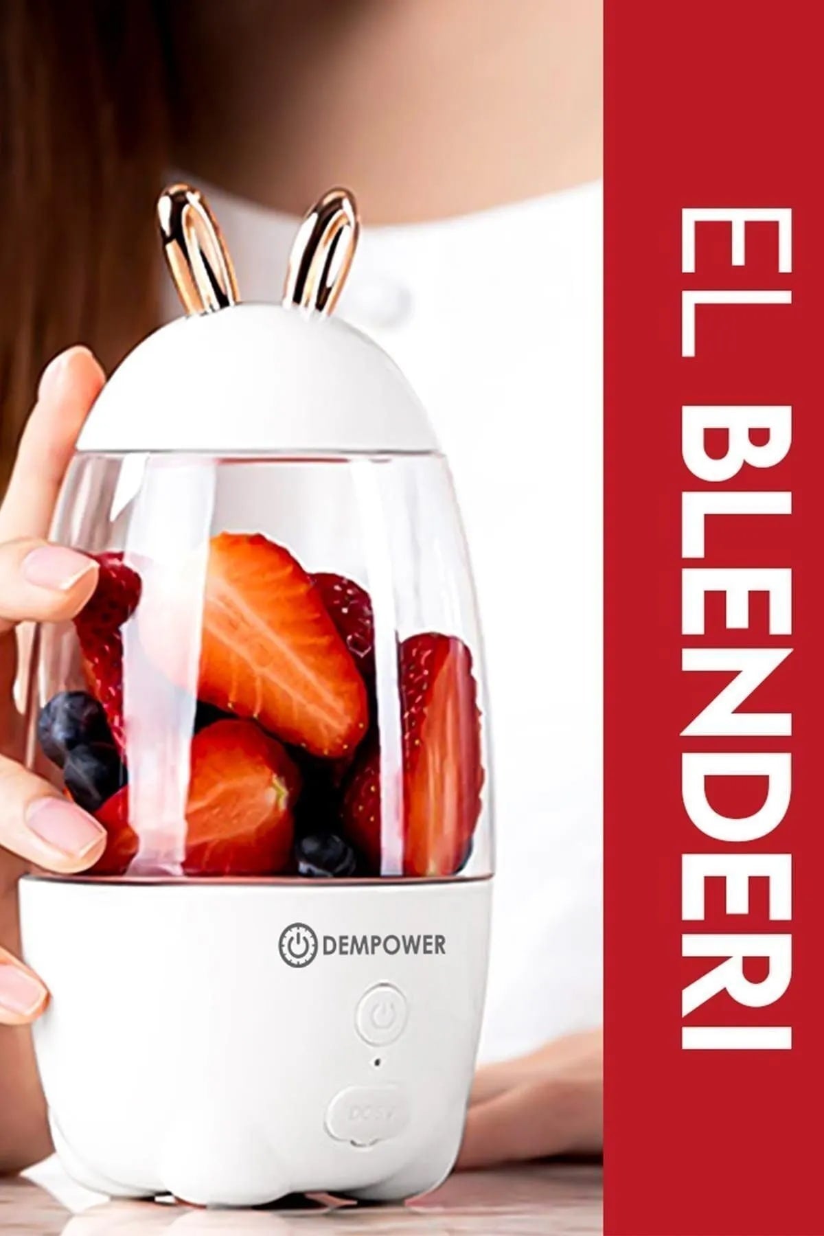 🐇TAVŞAN TASARIMLI ŞARJLI BLENDER - dibidip 