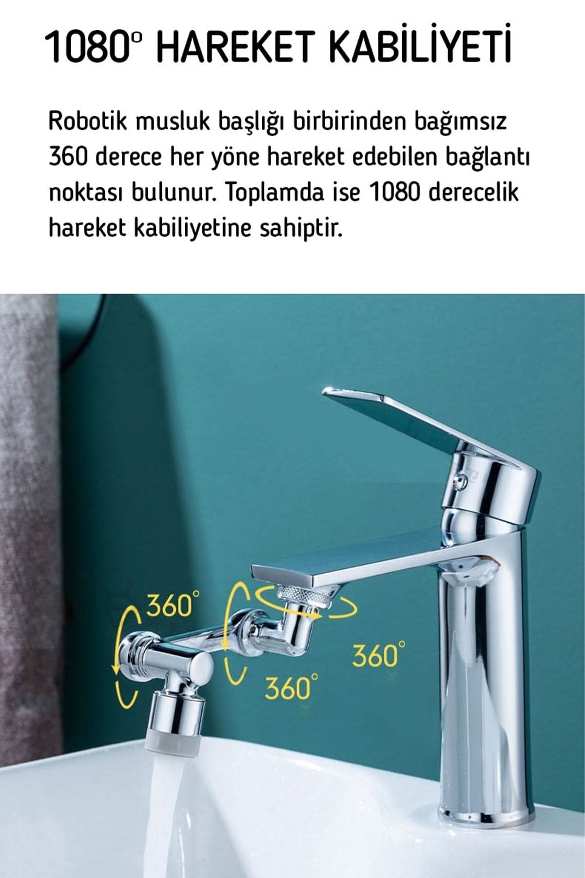 🚿1080° DERECE MUSLUK BAŞLIĞI - dibidip 