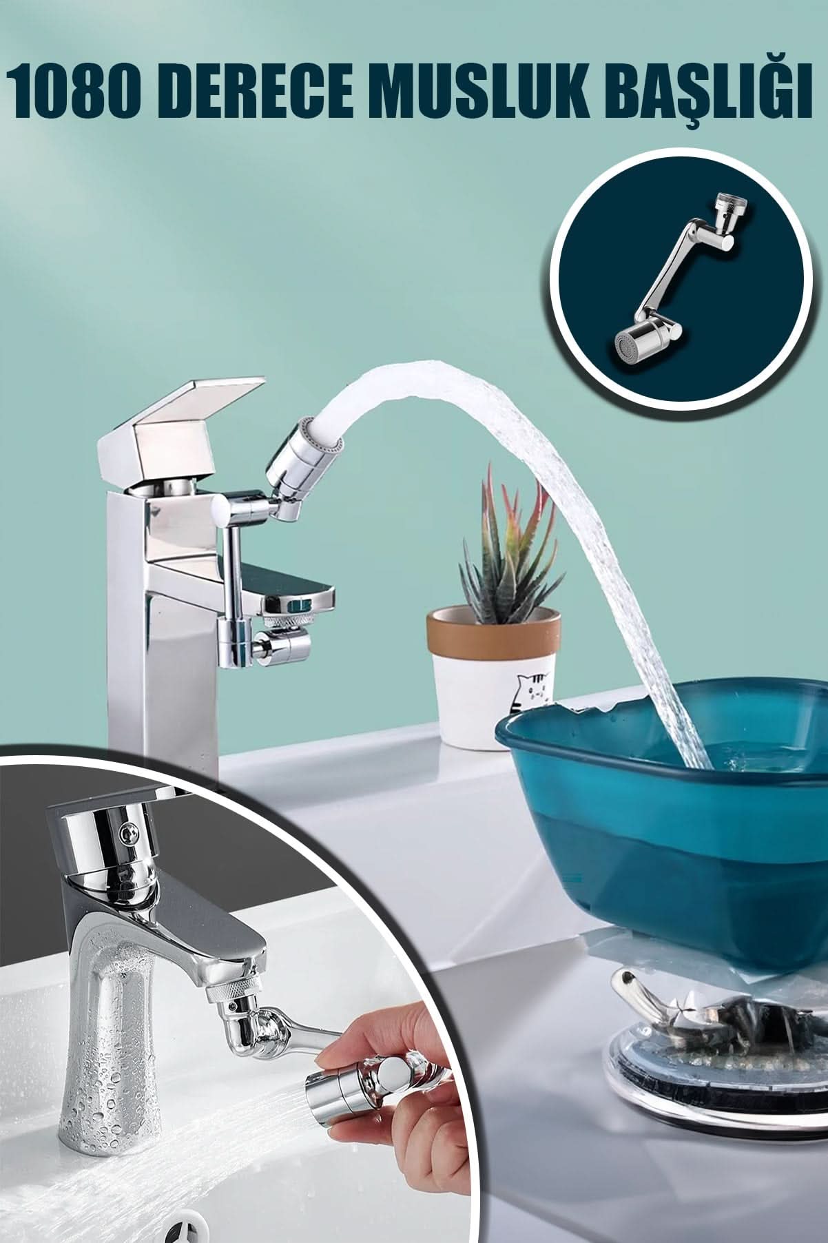 🚿1080° DERECE MUSLUK BAŞLIĞI - dibidip 