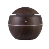 YUVARLAK AHŞAP GÖRÜNÜMLÜ USB ŞARJLI & IŞIKLI  HAVA NEMLENDİRİCİ