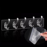 Yapışkanlı Şeffaf Duvar Askısı Banyo Mutfak Düzenleyici Pratik Askılık