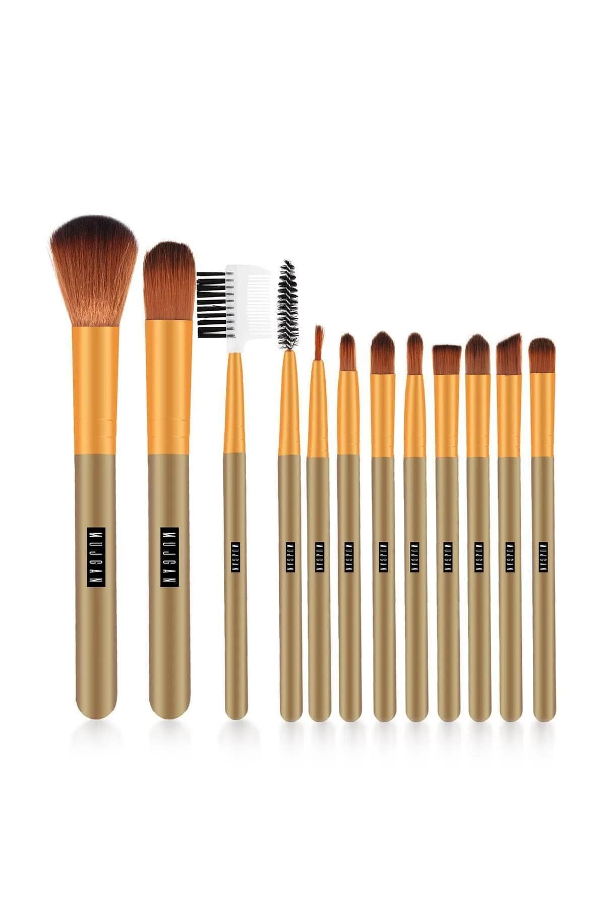 💄12'Lİ METAL KUTULU MAKYAJ FIRÇA SETİ - dibidip 