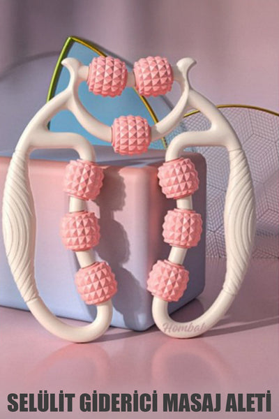 Selülit Masaj Aleti 9 Tekerlekli Lenf Drenaj Rulosu