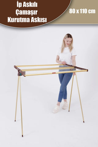 Alüminyum Sağlam İp Askılı Modern Çamaşır Kurutma Askısı