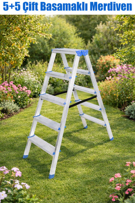 5+5 ÇİFT BASAMAKLI METAL MERDİVEN