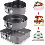 3 PARÇA METAL & KELEPÇELİ KEK KALIP SETİ