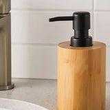 İBİCO YUVARLAK AHŞAP BAMBU SIVI SABUNLUK