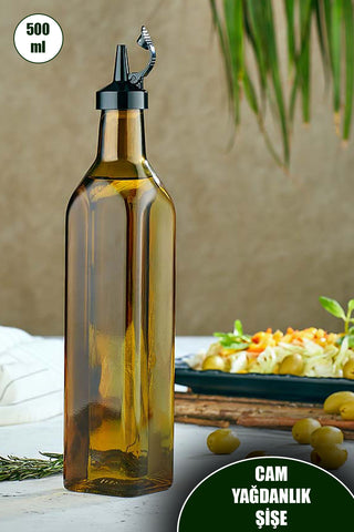 QLUX C-00407 500 ML CAM ORGANİK YAĞDANLIK ŞİŞE