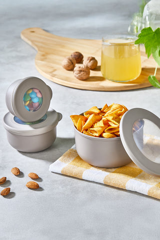 QLUX L-00957 KAPAKLI KASE & SAKLAMA KABI SETİ