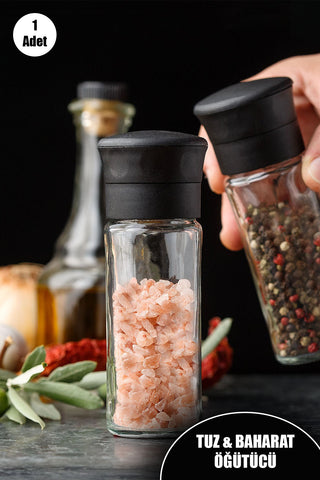 QLUX C-00223 CAM HAZNELİ TUZ & BAHARAT ÖĞÜTÜCÜ