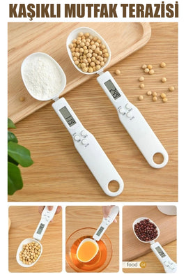 KAŞIKLI DİJİTAL HASSAS MUTFAK TERAZİSİ