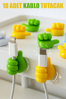 10 Adet Çok Amaçlı Kablo Tutacak