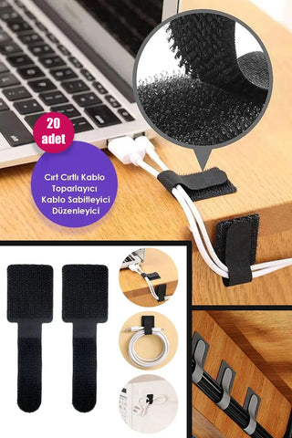 20 Adet Kendinden Yapışkanlı Cırt Cırtlı Bant