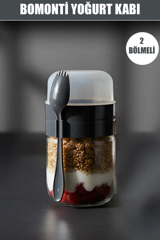 QLUX L-00977 2 BÖLMELİ BOMONTİ BOWL YOĞURT KABI