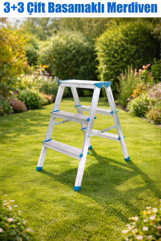 3+3 ÇİFT BASAMAKLI METAL MERDİVEN