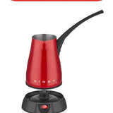 SİNBO KIRMIZI ELEKTİRKLİ CEZVE TÜRK KAHVE MAKİNESİ