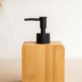 İBİCO DİKDÖRTGEN AHŞAP BAMBU SIVI SABUNLUK