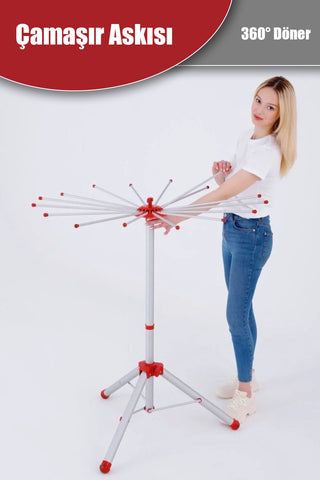 360° Dönerli 16 Kollu Çamaşırlık