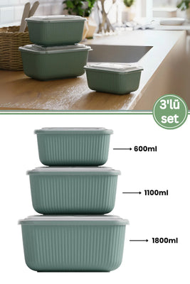 3 LÜ SIZDIRMAZ SAKLAMA KABI SETİ