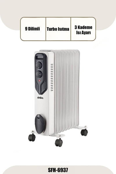 SİNBO 9 DİLİMLİ YAĞLI RADYATÖR SOBA & ISITICI