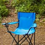 MAVİ TELESKOP KATLAMALI KAMP SANDALYESİ