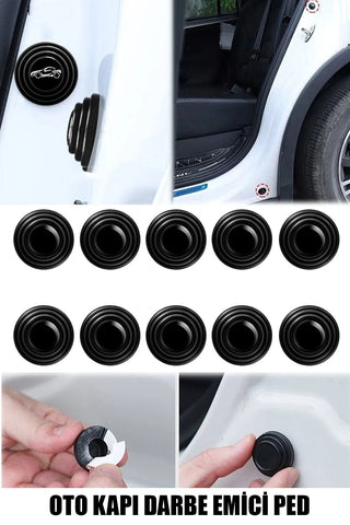 10 Adet Siyah Araba Kapı Ses ve Darbe Emici Ped