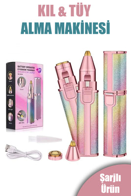 2 BAŞLIKLI ŞARJLI KIL TÜY ALMA MAKİNESİ