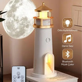 Deniz Feneri Görünümlü Bluetoothlu Hoparlör Ve Gece Lambası