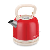 KİWİ KK-3340R KIRMIZI NOSTALJİ DEMLİK MODEL ÇELİK KETTLE SU ISITICI 2.2LT