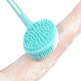 Çift Taraflı Silikon Uzun Saplı Banyo Fırçası