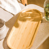 PABLITO UZUN OVAL AHŞAP BAMBU SUNUM TEPSİ