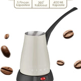SİNBO BEYAZ ELEKTİRKLİ CEZVE TÜRK KAHVE MAKİNESİ