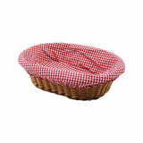 OVAL RENKLİ BEZLİ HASIR EKMEK SEPETİ