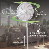 KİWİ KFAN-7627 41CM 3 KADEMELİ EV TİPİ AYAKLI VANTİLATÖR