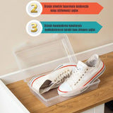 5 ADET ŞEFFAF AYAKKABI SAKLAMA KUTUSU