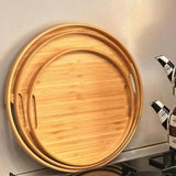 PABLITO YUVARLAK & 3 BOY BAMBU AHŞAP TEPSİ SETİ