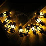 KUBBE 2 MT GOLD METAL PİLLİ DEKORATİF RAMAZAN LED IŞIK & LAMBA