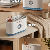 GEYİK FİGÜRLÜ 700 ML SESE DUYARLI USB ŞARJLI & RENKLİ LEDLİ IŞIKHAVA NEMLENDİRİCİ