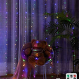 3X3 Metre Renkli Usb & Kumandalı Tel Perde Led Dekor Lamba