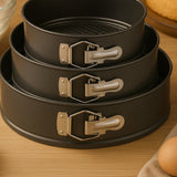 3 PARÇA METAL & KELEPÇELİ KEK KALIP SETİ