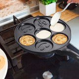 7 BÖLMELİ EMOJİLİ DÖKÜM PANKEK TAVA