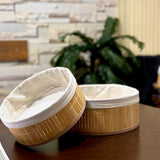 PABLITO 2 Lİ YUVARLAK BAMBU KENAR  ORGANİZER SEPET