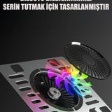 KATLANABİLİR LAPTOP STAND METAL & SOĞUTUCU FAN