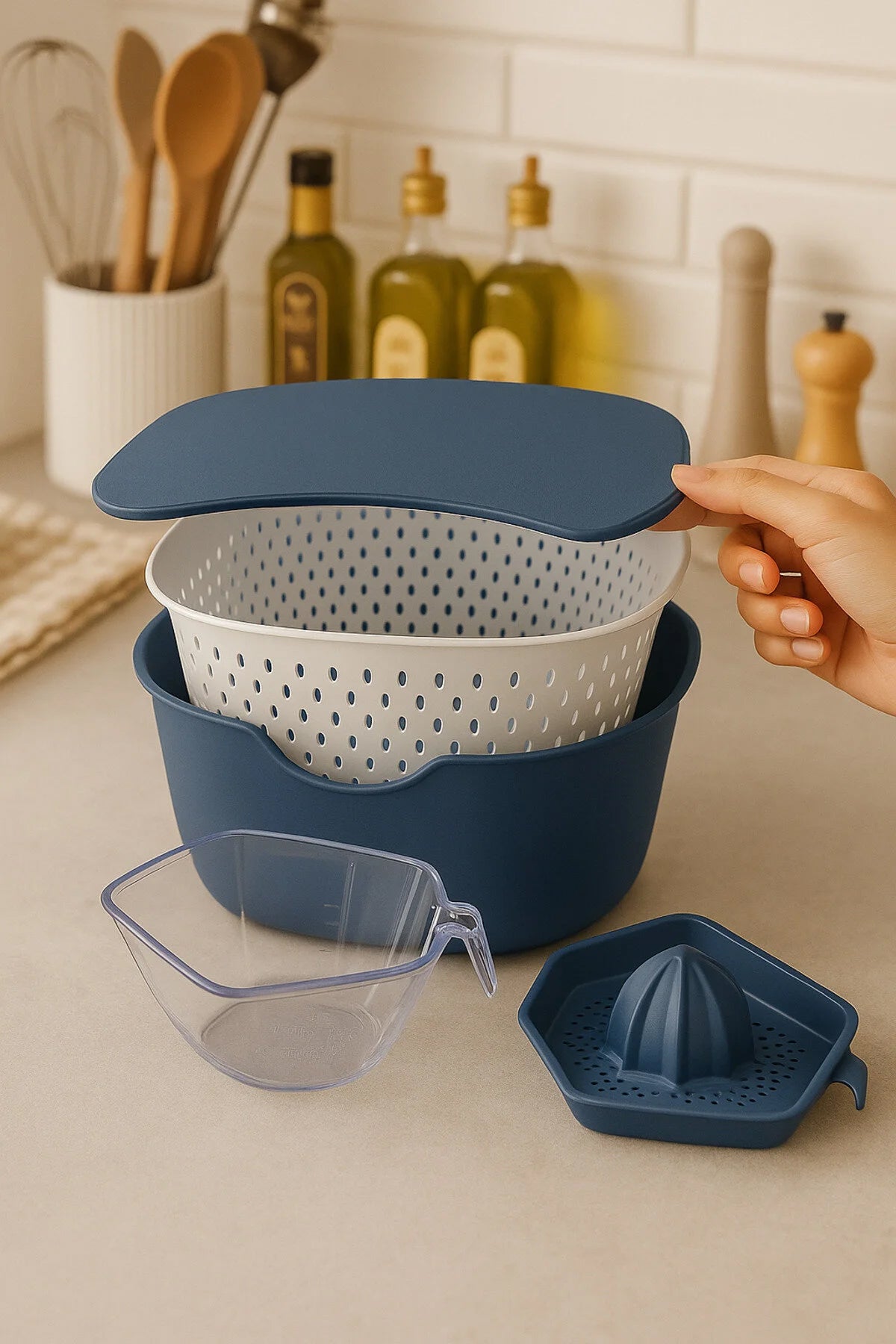 PLASTİK 5 PARÇA MUTFAK SETİ