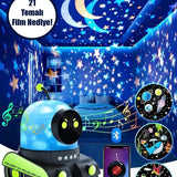 🧸EĞİTİCİ VE EĞLENCELİ ROBOT TEMALİ PROJEKTÖR GECE LAMBASI 21 FİLMLİ