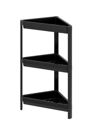 Vesken Üçgen Raf Ünitesi 3 Katlı Köşe Banyo Rafı Düzenleyici