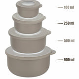 QLUX L-00989 BOWL KAPAKLI SAKLAMA KABI SETİ