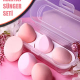 💗3'LÜ STANDLI PEMBE MAKYAJ SÜNGER SETİ - dibidip 