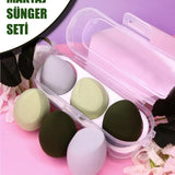 🫧3 LÜ STANDLI YEŞİL MAKYAJ SÜNGER SETİ - dibidip 