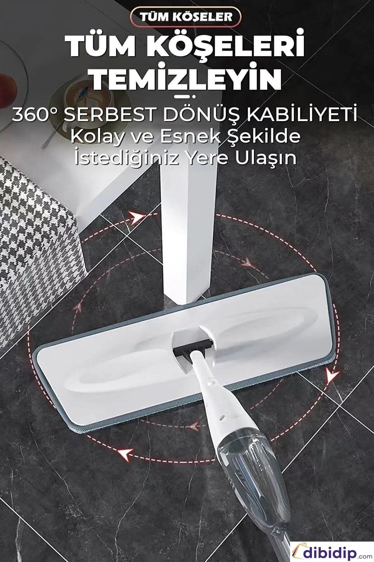 🧹360° DÖNEN SU PÜSKÜRTMELİ MOP - dibidip